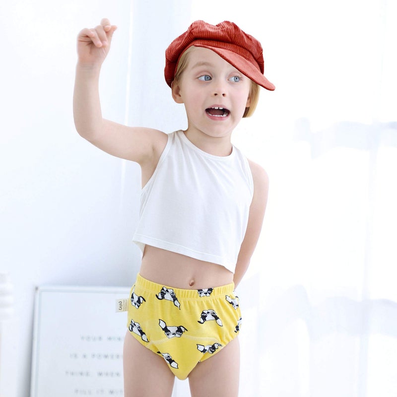 U0U erwear Size 2T,3T,4T,Waterproof Underwear for Kids Yellow 4T - Image 2